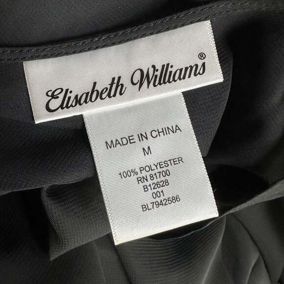 Elizabeth Williams Black 3 piece Outfit Pants, Top & Sheer Jacket Size Medium - Picture 4 of 10